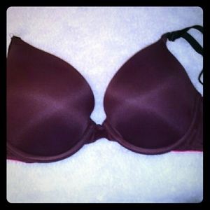 Burgundy push-up bra